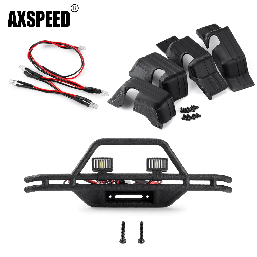 AXSPEED Simulation Front Bumper Headlight /Fender Flares/ Roof Lights for HPI venture HILUX 1/18 RC Car Upgrade Decoration Parts