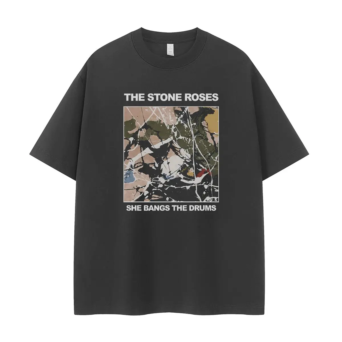 

Винтажная американская уличная женская пижама The Stone Roses Stone Rose Band, футболка À Manches Courtes Imprimé Coton