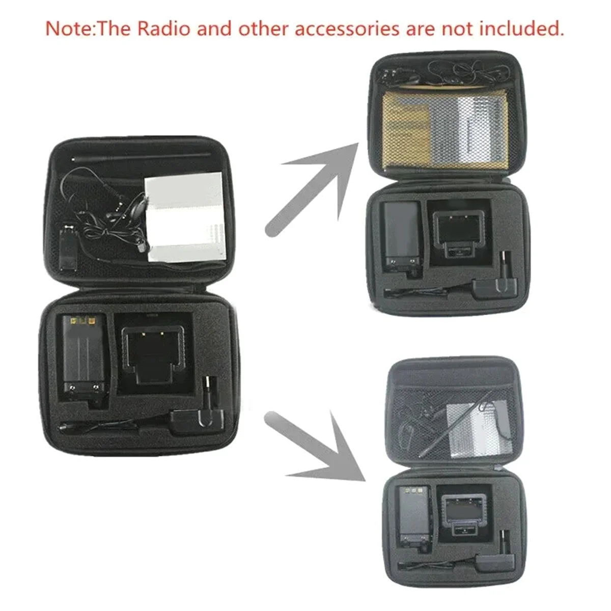 For BAOFENG UV-5R Handbag Storage Box Shockproof Portable Organizer Bag for UV-5RA UV-5RE Walkie