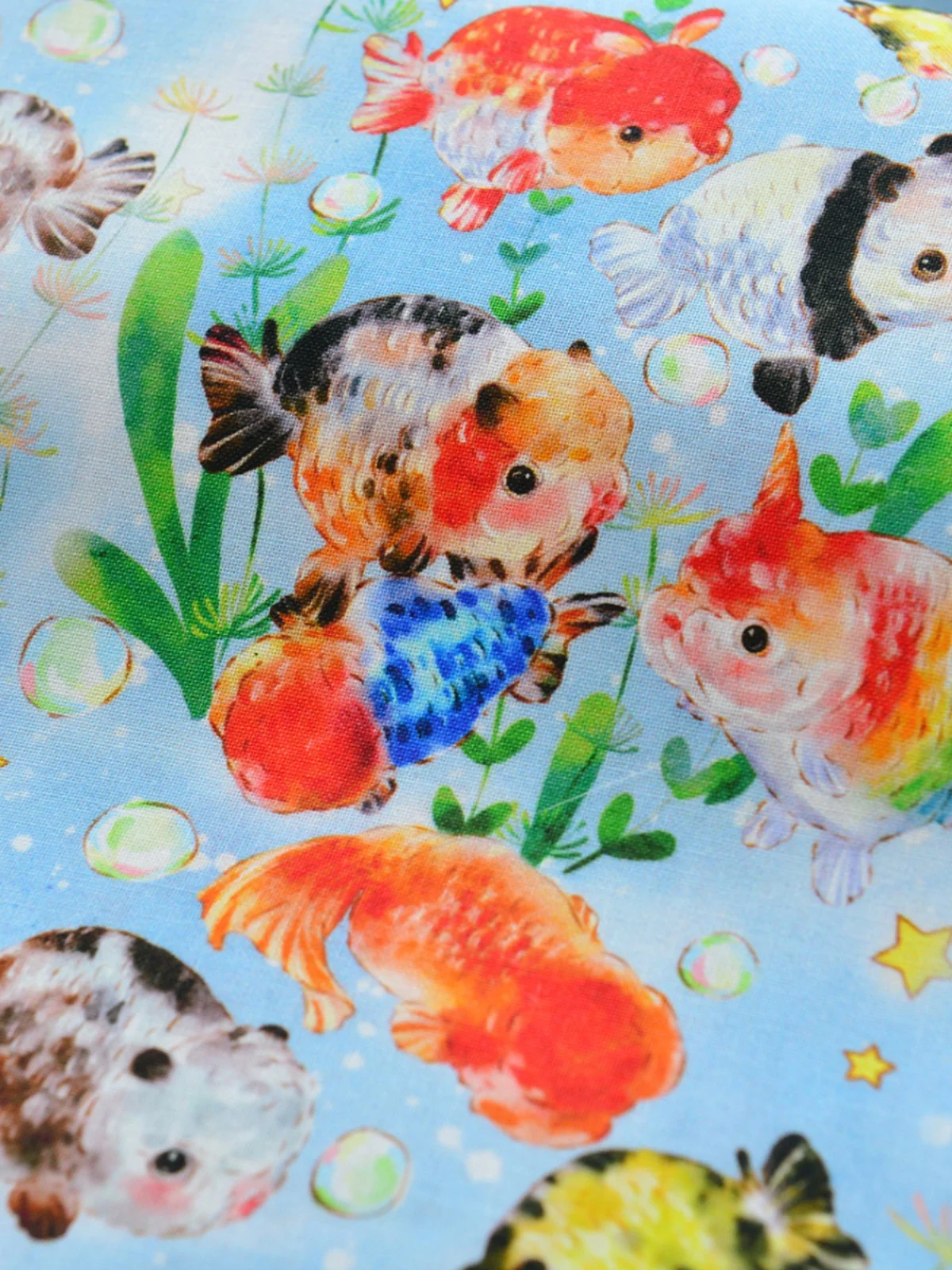 tecido-de-algodao-puro-para-roupas-e-saias-diy-tecido-para-vestuario-infantil-design-de-peixe-dourado-e-lotus-para-bebes-u