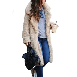 Womens Winter Clothing 2022 Faux Fur Coat Women Warm Coat Ladies Fur Jacket Female Outwear Plush Overcoat Long Coat abrigos