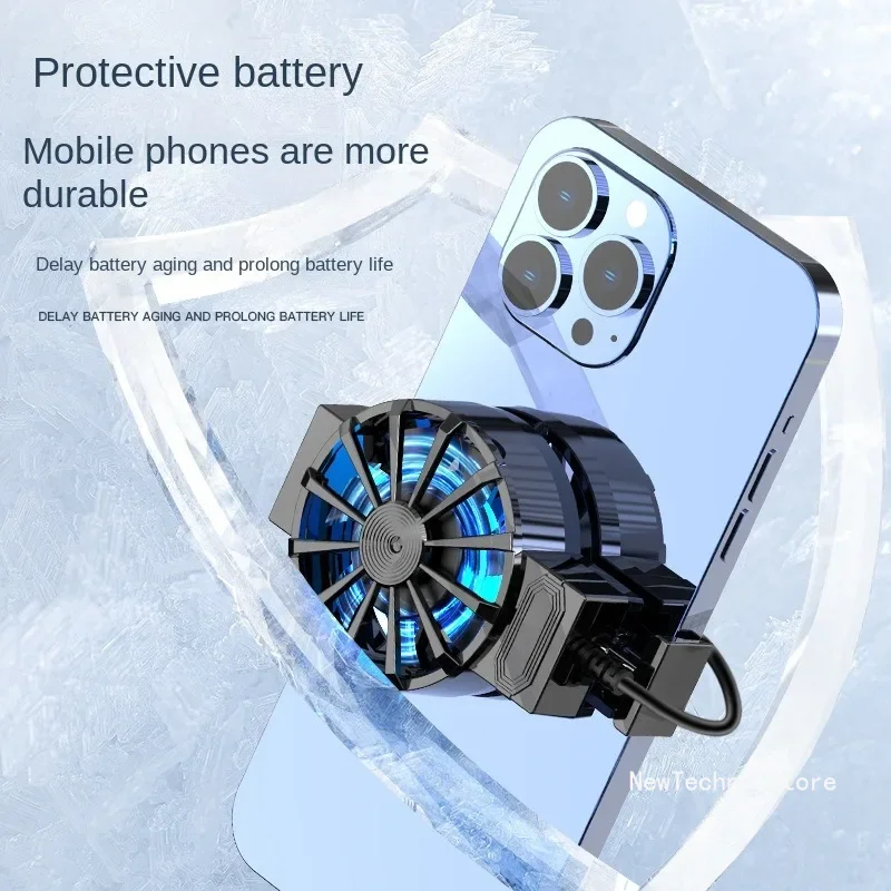Portable Cooling Fan Mini Cooling Fans for Mobile Phone Silent Cooler Cell Phone Gaming Radiator Game Cooler