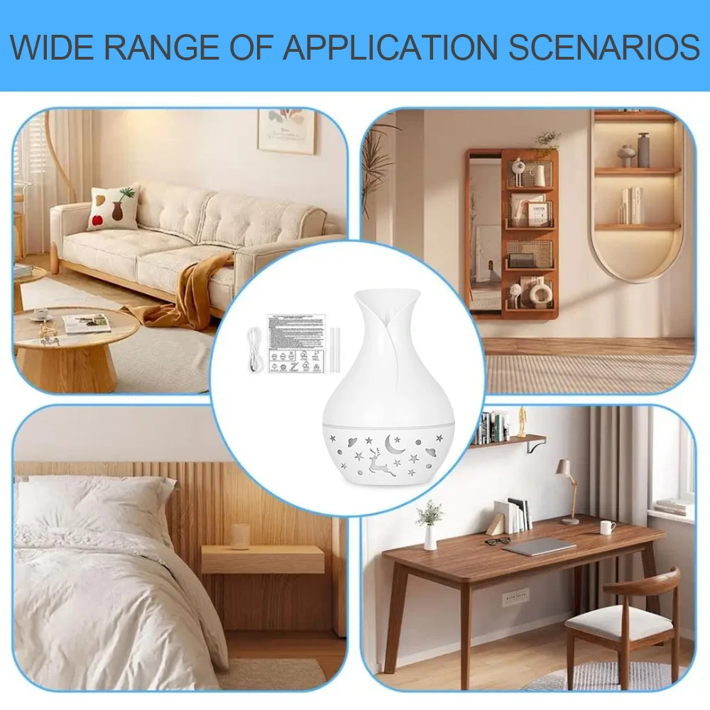 Diffuser For Home 200ml capacity Mini USB Humidifier Fragrance diffuser 7 LED Color humidifier Ultrasonic Air humidifier and two