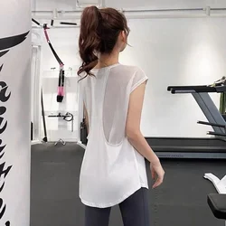 Yoga Crop Top Yoga Top Women's Summer Red Running Training Sports T-shirt Short Sleeve Vest Top Deportivo Mujer Camisetas