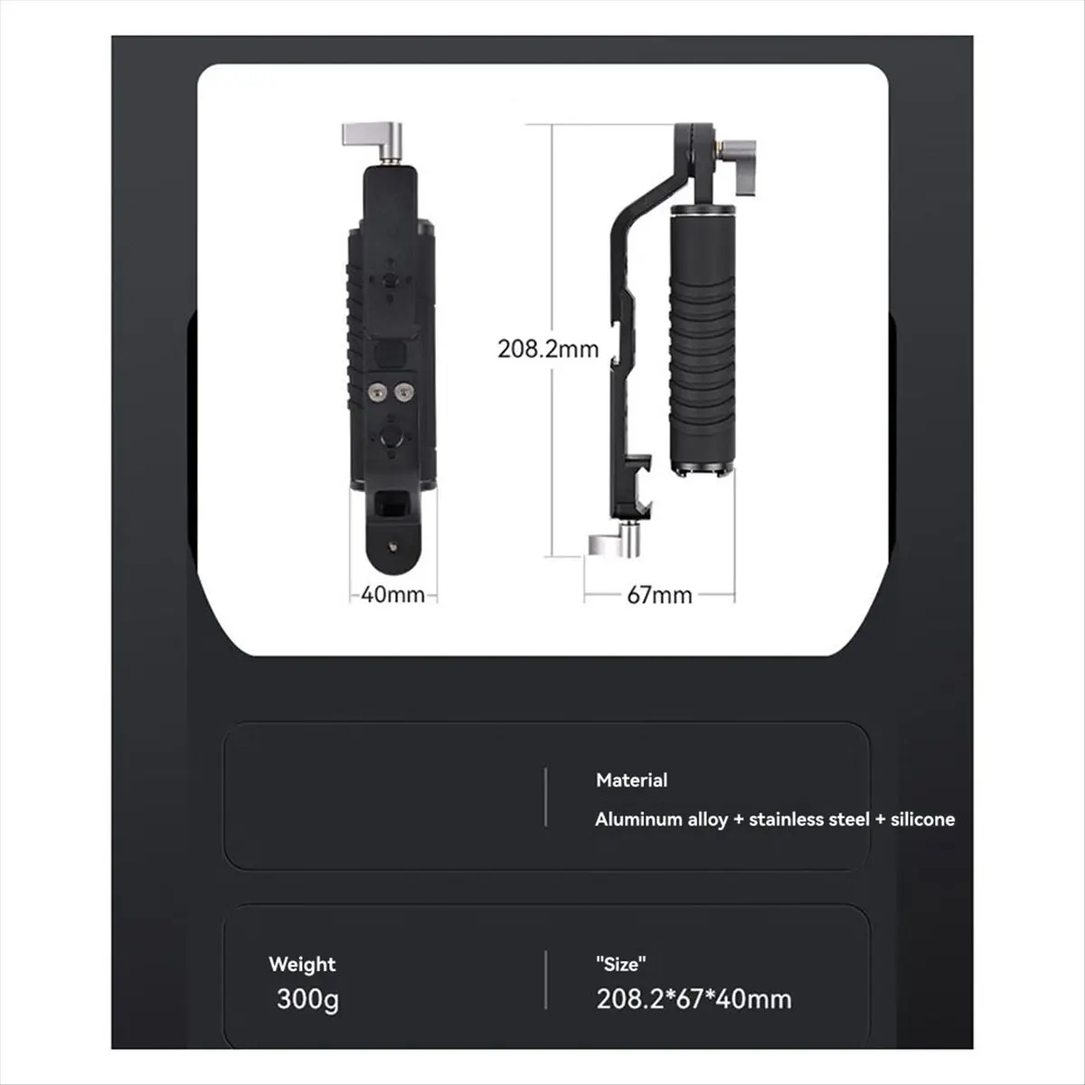 

Регулируемая рукоятка-стабилизатор ABJA из алюминиевого сплава для стабилизаторов DJI RS4/3/Mini/Pro/C2 Series, аксессуары для крепления