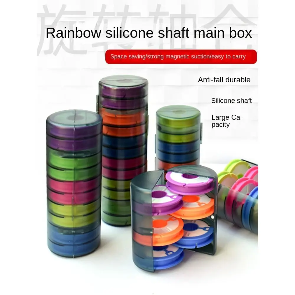 

Silicone Main Spool Fishing Main Line Box 2024 Winding Board Rainbow Winding Board Storage Case Fish Tackle Box Silicone Spools