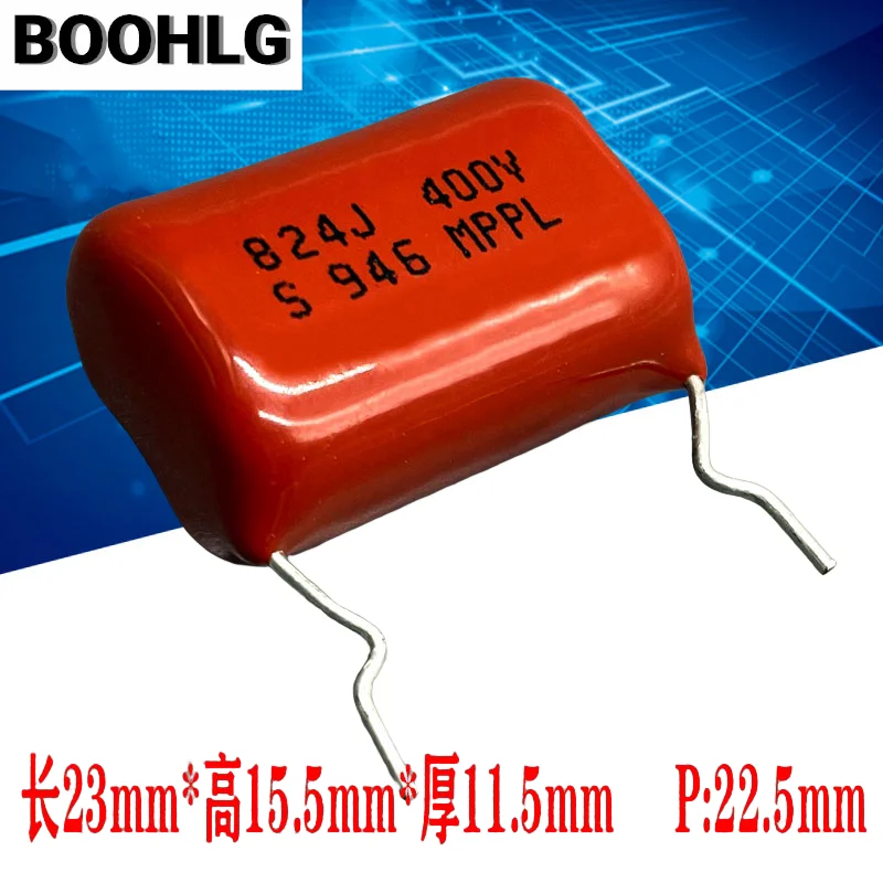 

10PCS CBB MPP 824 0.82uf 820nf 400v 450v high-frequency thin film capacitor