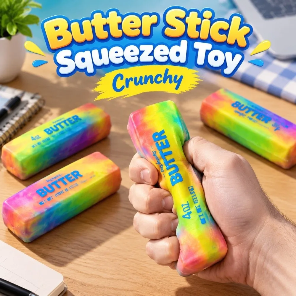 Crunchy Butter Stick Squeezed Sound Effects Kneading Crackling Butter Bar Anxiety Relief Creative Sensory Stress Stick