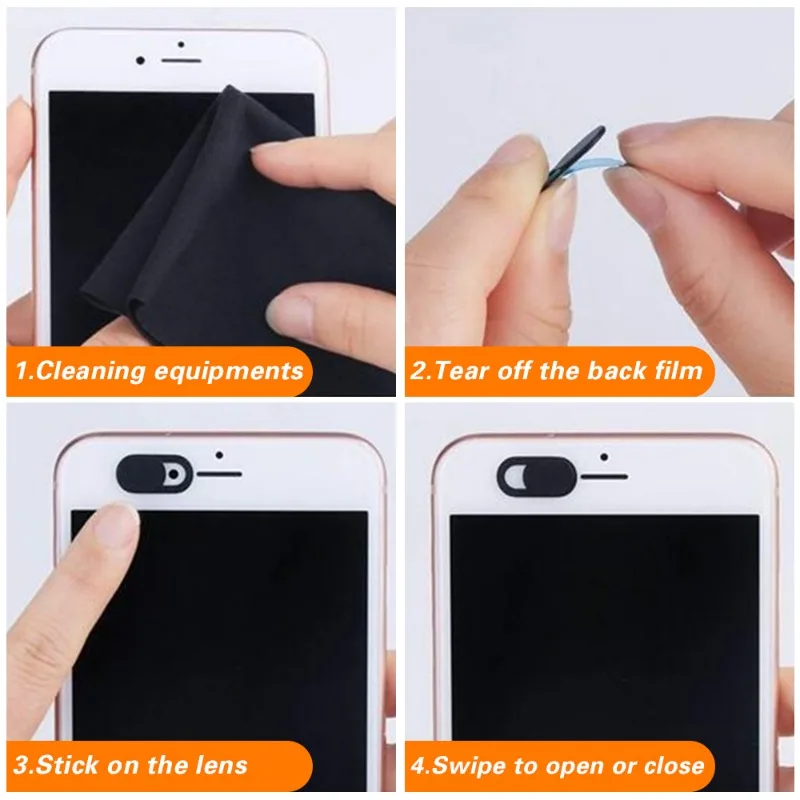 10/1PCS Universal Webcam Protective Cover Antispy Slider Camera Protector for iPad Laptop Macbook Phones Lens Privacy Sticker