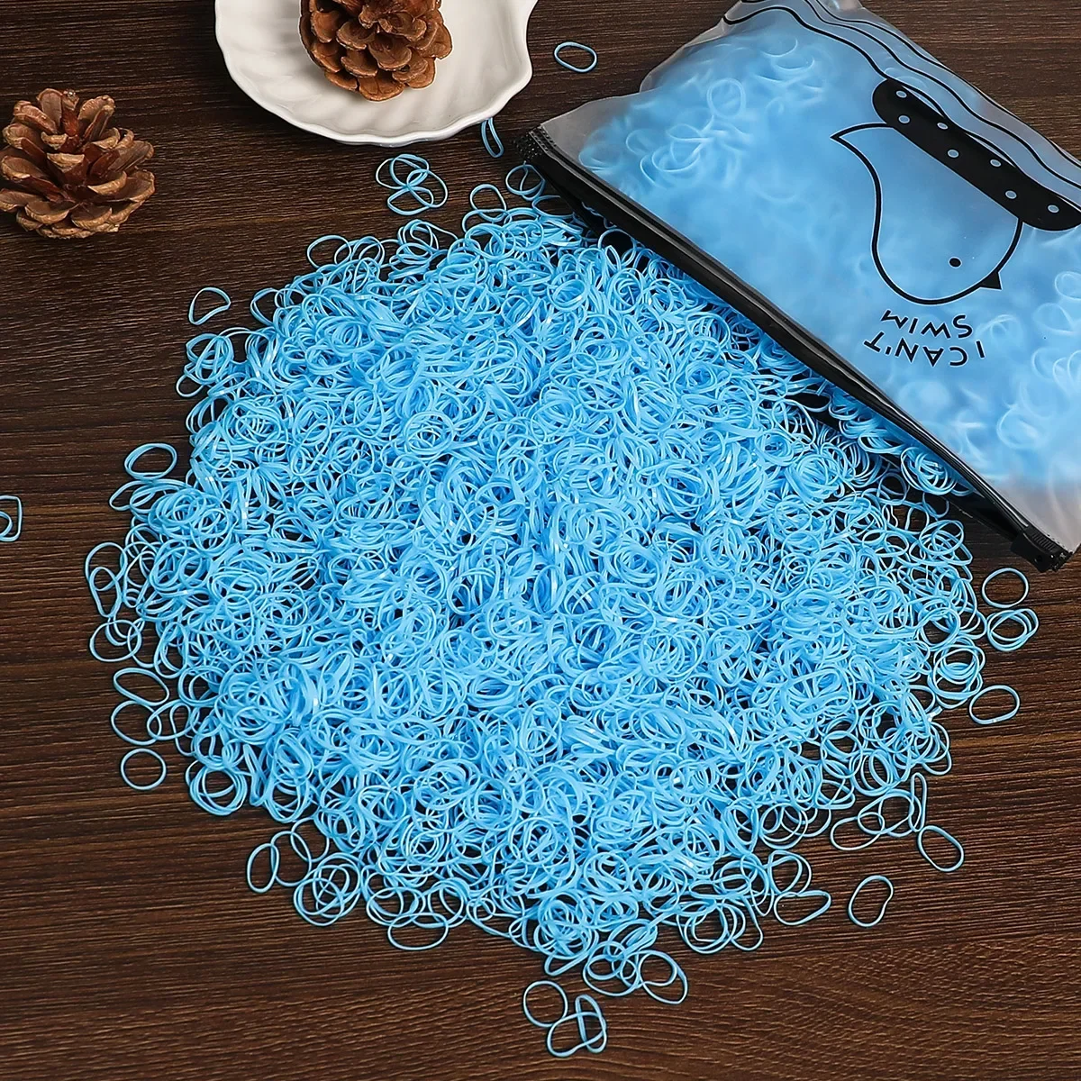 1000Pcs/Bag Disposable Elastic Hair Bands Cute Girls Hair Tie Gum For Ponytail Holder Hair Weaving tools Accessories Headdress