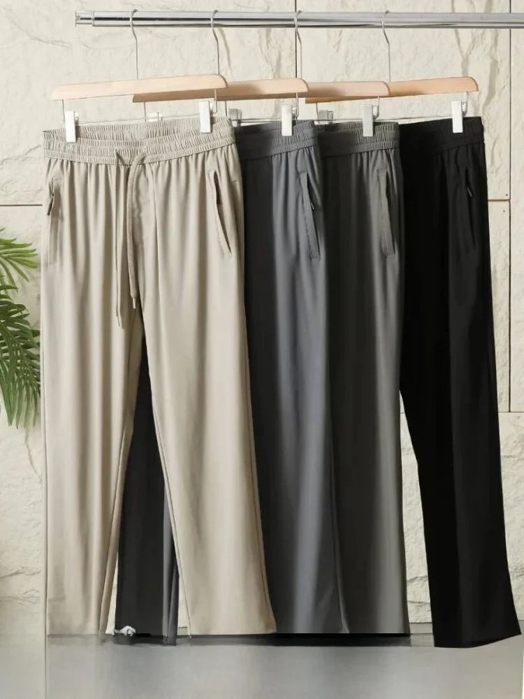 

Men's Casual Anti-Defensive Lightweight Cooling Commuter Long Pants Breathable Minimalist Straight Leg Pants Nylon Spandex