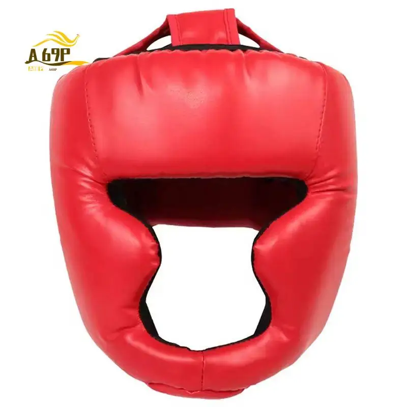 A69P-Full Face Boxing Headgear Adjustable Head Guard Karate Muay Thai Training Protection Boxing Headgear
