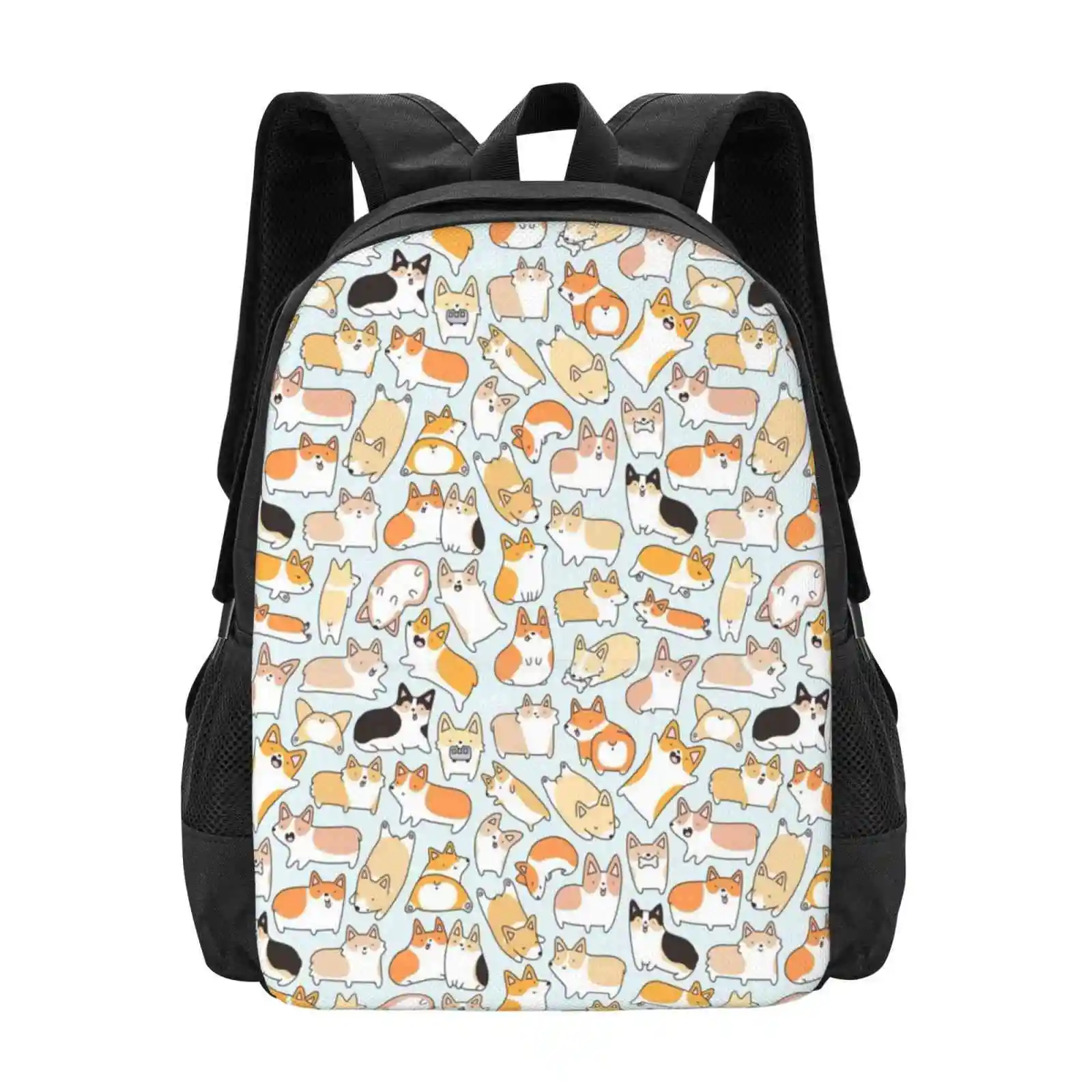 

Corgilicious Corgi Doodle Backpack For Student School Laptop Travel Bag Kawaii Cute Corgis Corgilicious Dogs Doodle