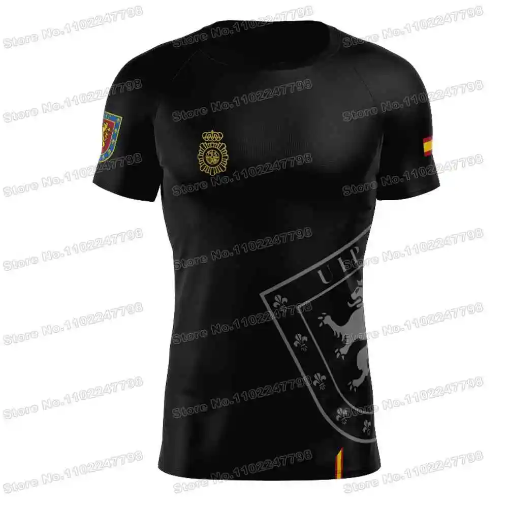 2023 UIP Spanish National Police T Shirt Spain Outdoor Tech Shirt MTB Clothing Training Tops Fitness Jersey Running Hiking Wear