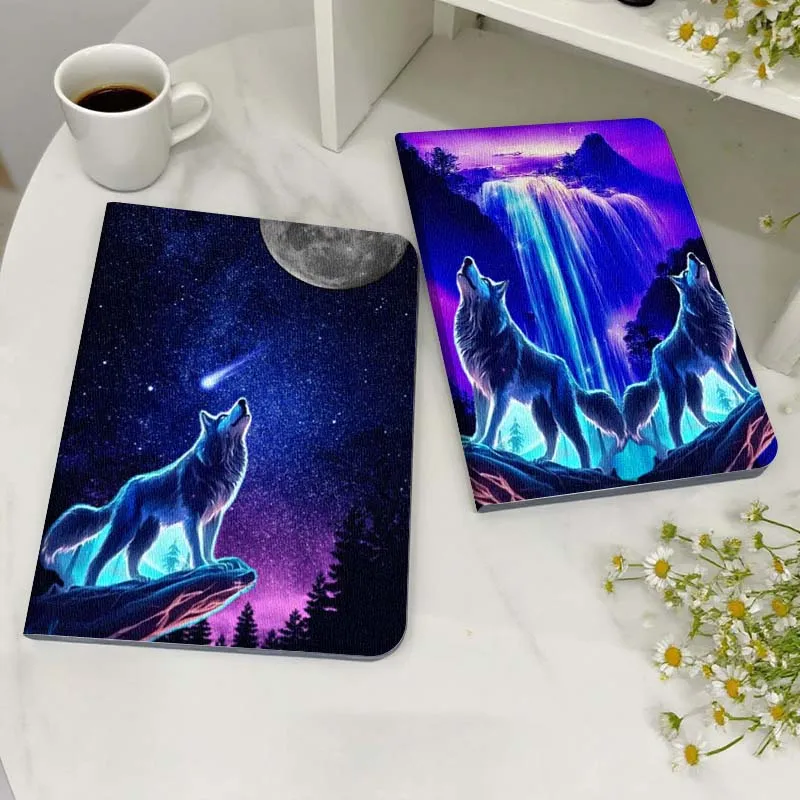 

Shining Wolf Moon Night Gift For Xiaoxin Lenovo Tab Pad K11 K10 M10 P11 3rd Plus Pro Legion Y700 Y900 Gen4 2 Tablet Case