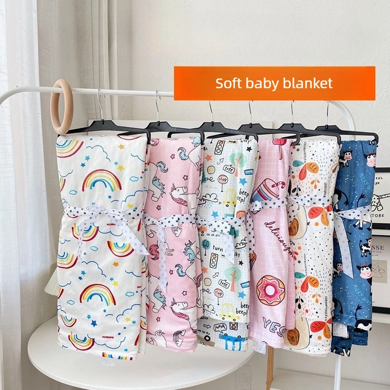 

Мультяшное детское одеяло-плед из флиса, мягкое пеленальное одеяло для новорожденных, покрывало для детского сада, тонкое одеяло для кондиционера, плед-покрывало