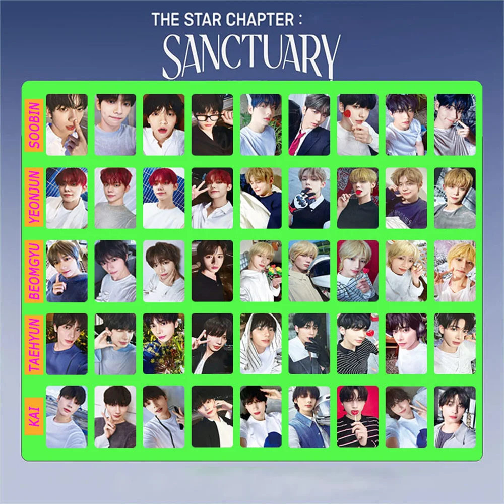 5Pcs/Set Yeonjun Beomgyu SANCTUARY Album Photocards Soobin Hueningkai WVS KNIGHT LOVER MERCH Ver Selfie Lomo Cards Fans Gifts