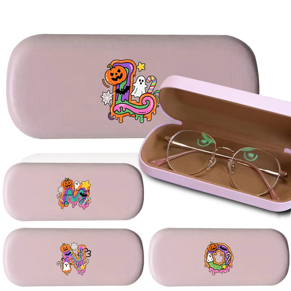 

Fashionable Portable Sunglasses Box Hard PU Myopia Glasses Protection Box Portable Outdoor Accessories Candy Letter Pattern