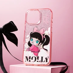 POP MART MOLLY Daily Look Series-Phone Case for iPhone 15 Pro Max iPhone 16 Pro iPhone 16 Pro Max
