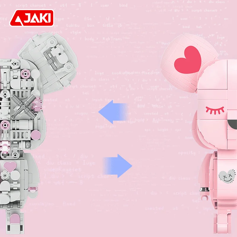 مكعبات بناء مغناطيسية من جاكي بير - لعبة فنية جمالية ميكانيكية قابلة للجمع، هدية عيد مثالية لها ولها