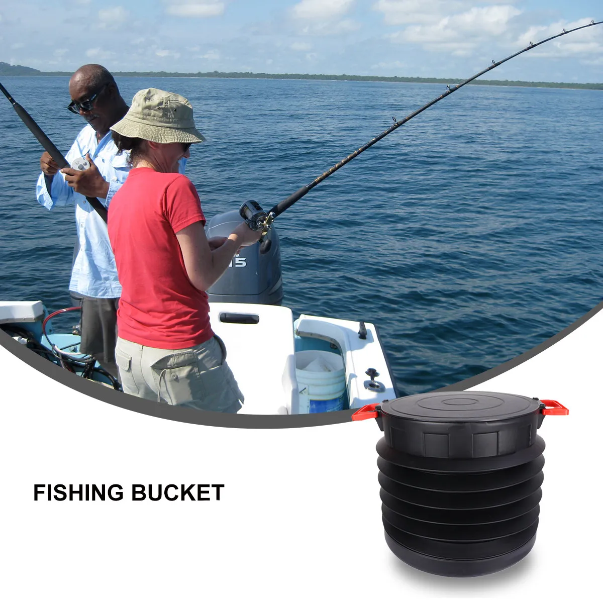 

Складное рыболовное ведро 25 л, портативный герметичный контейнер для хранения воды для кемпинга, походов, пикников, барбекю, путешествий, 1 шт.