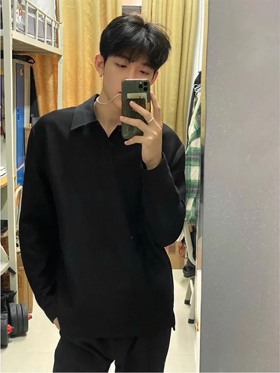 

Мужская толстовка Bla Long Sleeve: весенне-осенняя американская базовая футболка из плотного материала премиум-класса для ношения под одеждой