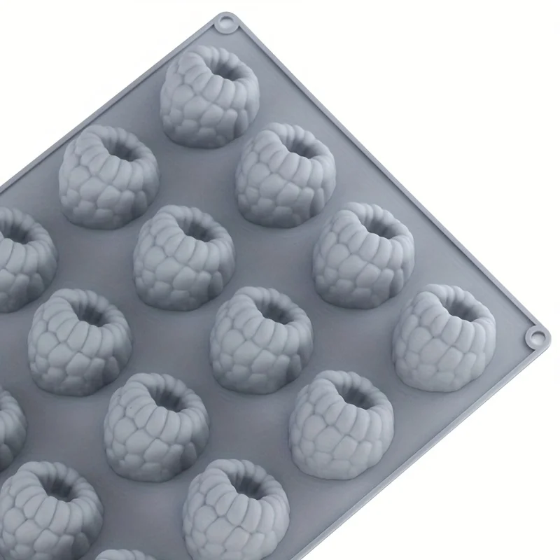 1pc Silicone Mold for Raspberry-Shaped Cakes, Tarts & Mousse Desserts - Non-Stick Bakeware with Central Fruit Pit Cutouts, Easy view 4