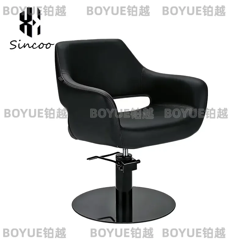 Modern Barber Chair for Salon and Barbershop 360 Degree Rotating Reclining Height Adjustable PU Leather Styling Seat
