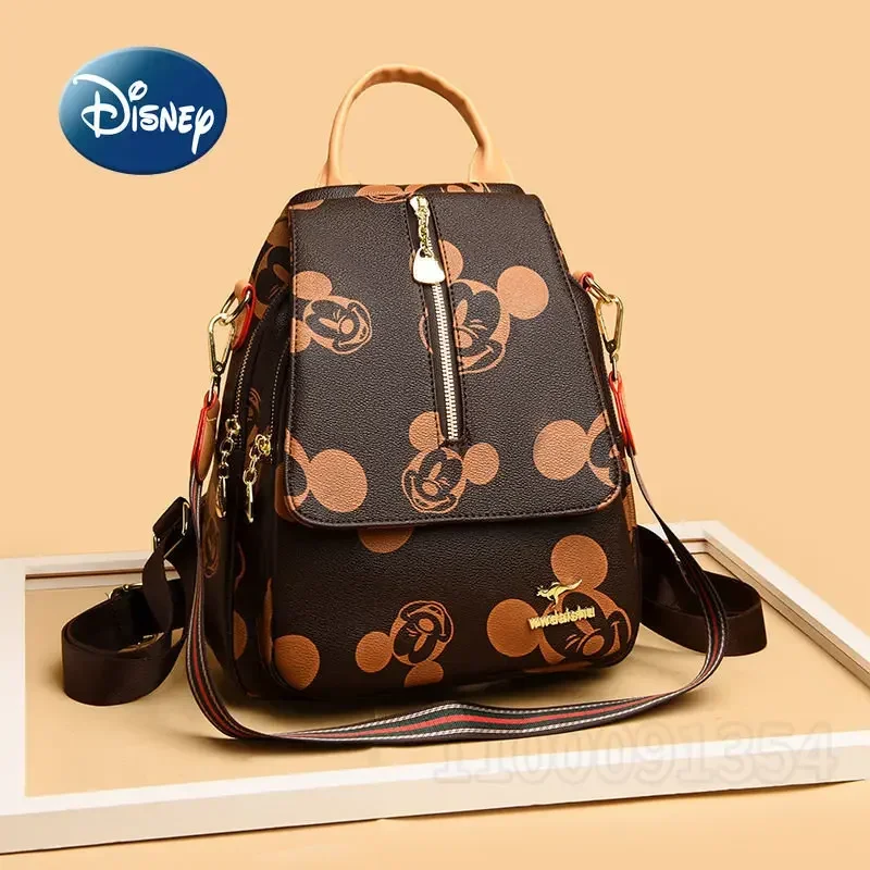 Disney Mickey New Women's Backpack Cartoon Cute Women's Casual Backpack High Quality Fashion Travel Backpack Large Capacity