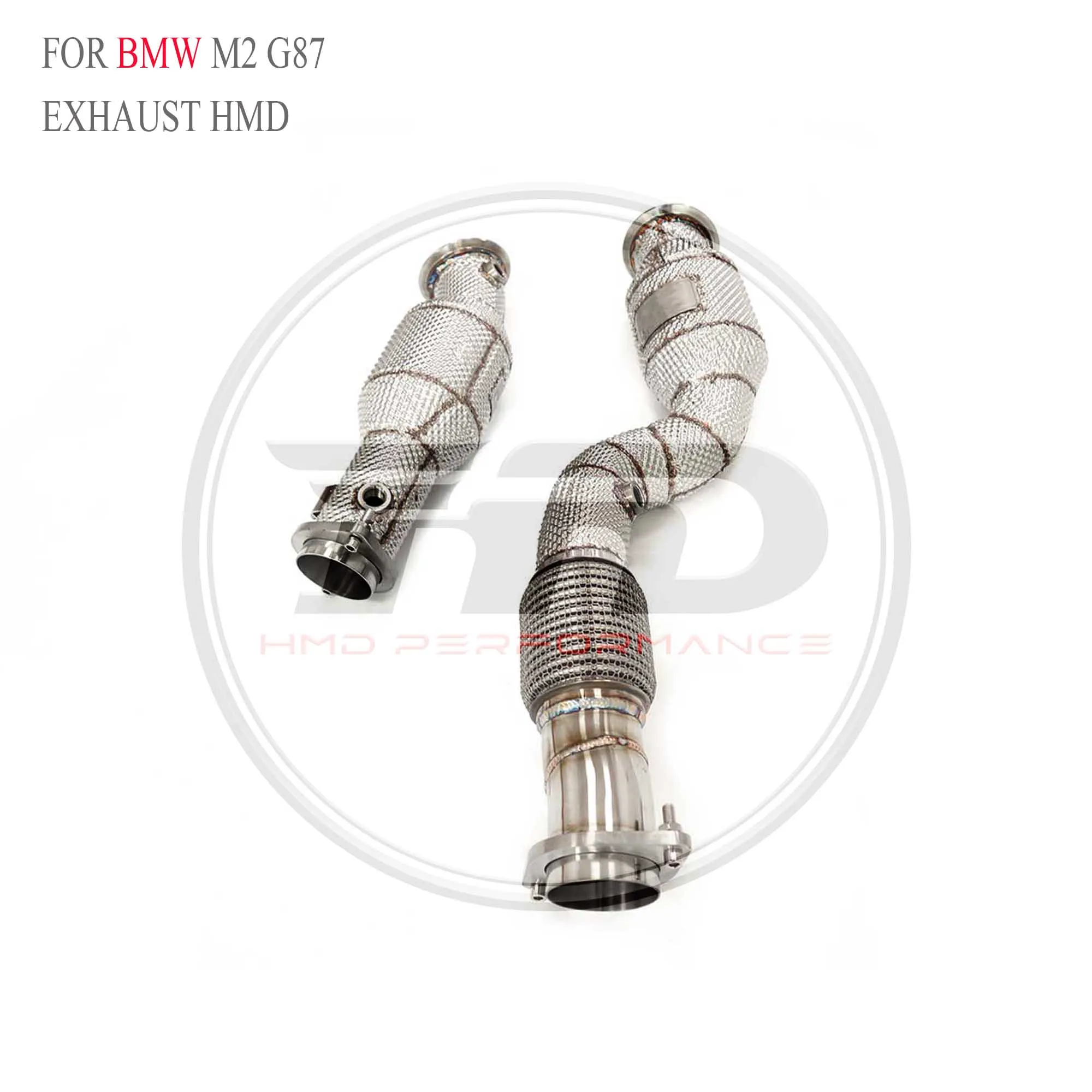 HMD Hot Sales SS304 Katalysatie Downpipe TC4 Midden Pijp voor BMW M2 G87 Met Baffle 2.37 inch Pijp Uitlaat Auto-onderdelen