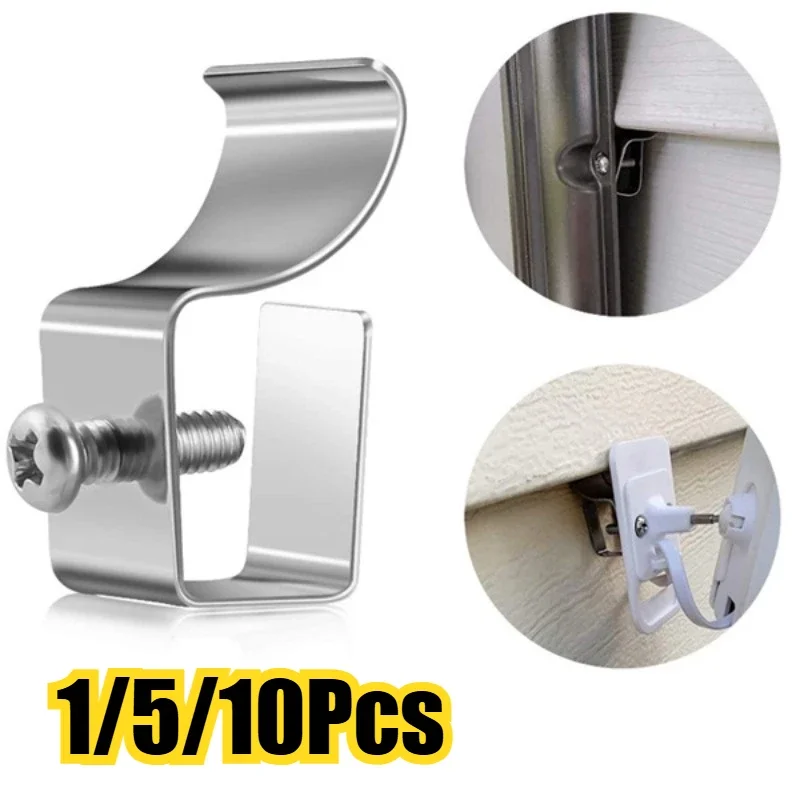 1/5/10Pcs Camera Mount Clips Vinyl Siding Hooks for Security Camera No-Hole Outdoor Siding Hanger for Blink Ring Arlo Doorbell