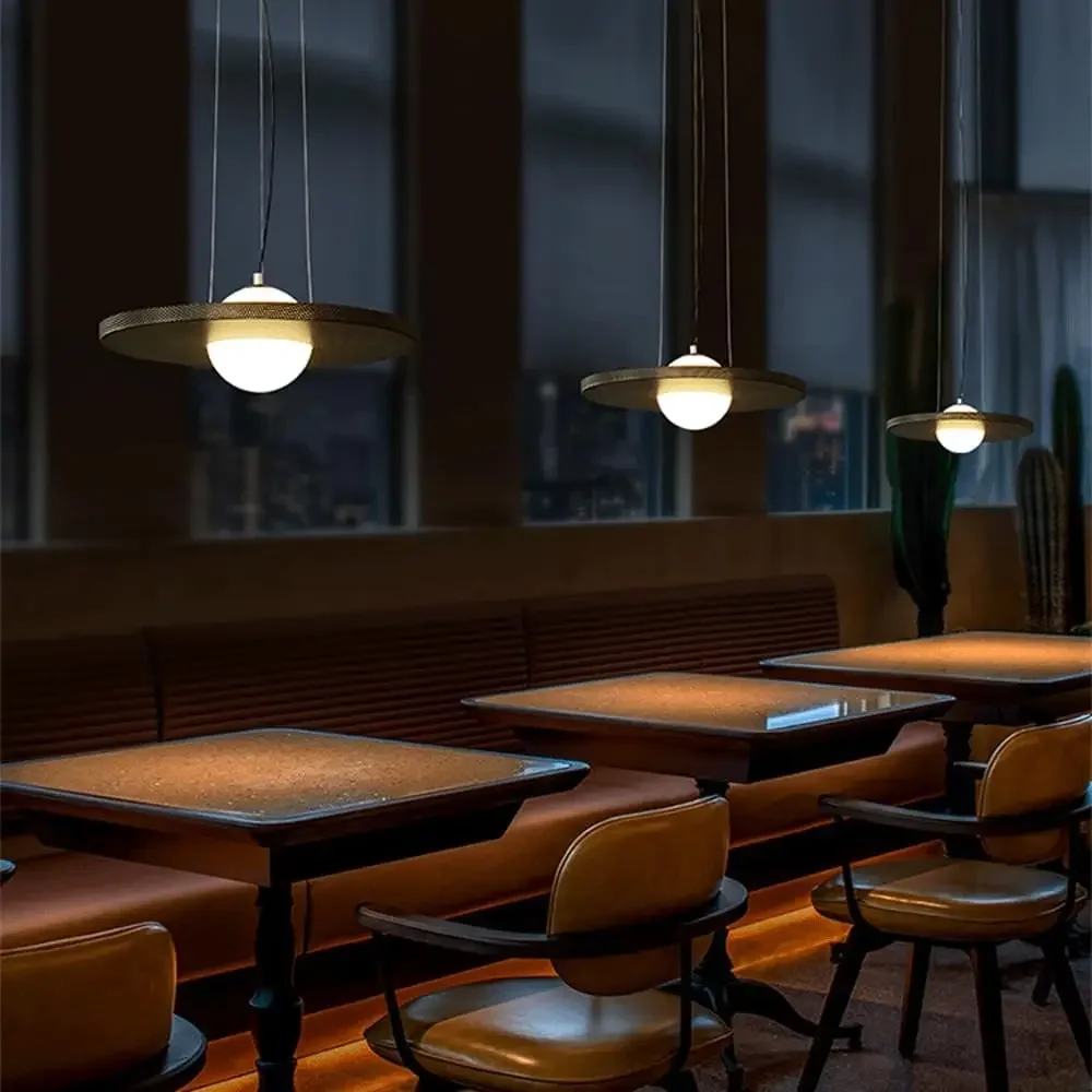 Modern Minimalist Pendant Light For Dining Study Room Kitchen Table Island Restaurant Creative Planet Shape Hanging Lamp