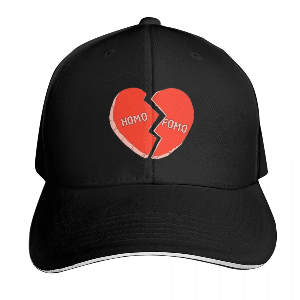 Logotipo de corazón HOMO FOMO, gorra de béisbol roja, gorras de lujo para rugby, sombrero de lujo a la moda para hombre, gorra de béisbol para hombre y mujer