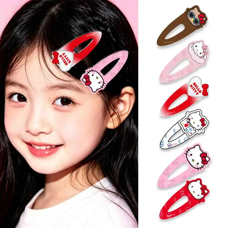 

For Acrylic Hairpin for Water Drop Duckbill Clip Hellokitty Student Cartoon Cute Heartbreak Hairpin Bangs Side Clip