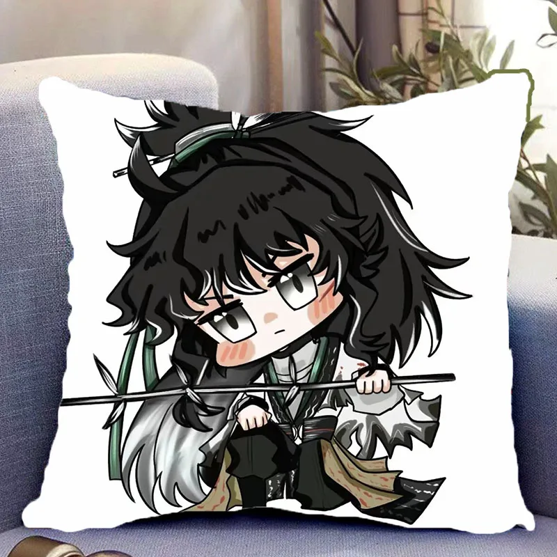 Gioco Wuthering Waves QIUYUAN Cosplay Cuscino di tiro 2 lati Anime Cartoon Peluche Cuscino per la casa Divano Decorazione Regali