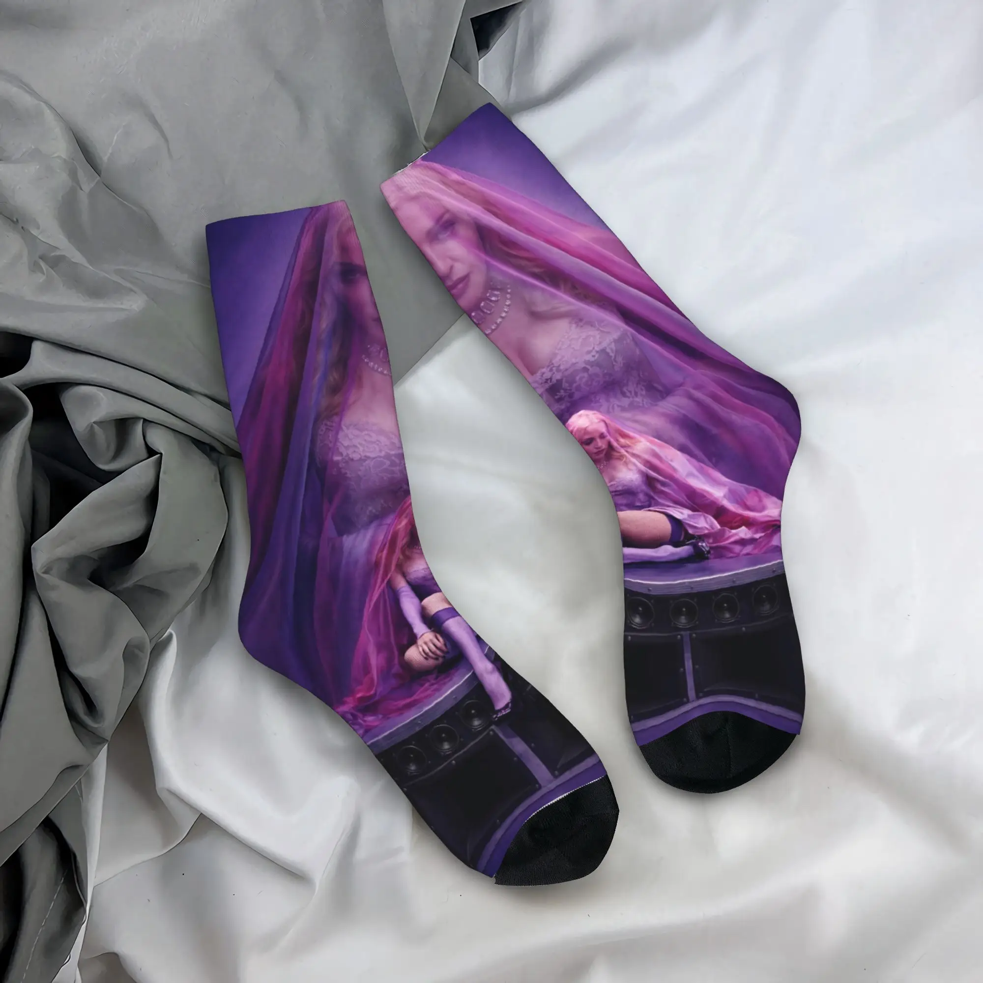 Madonnas CONFESSIONS II Tour 2026 Design Theme Dress Socks Accessories for Unisex Cozy Dress Socks