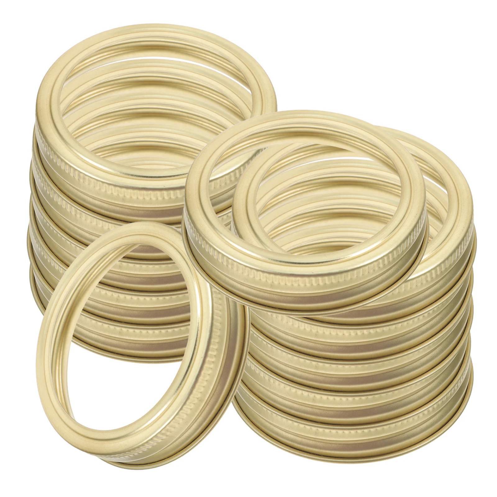 20pcs Mason Jar Rings Tinplate Split-Type Canning Bands For Regular Mouth Jars Sealing Spices Candies Jams Teas Coffees Food Jar