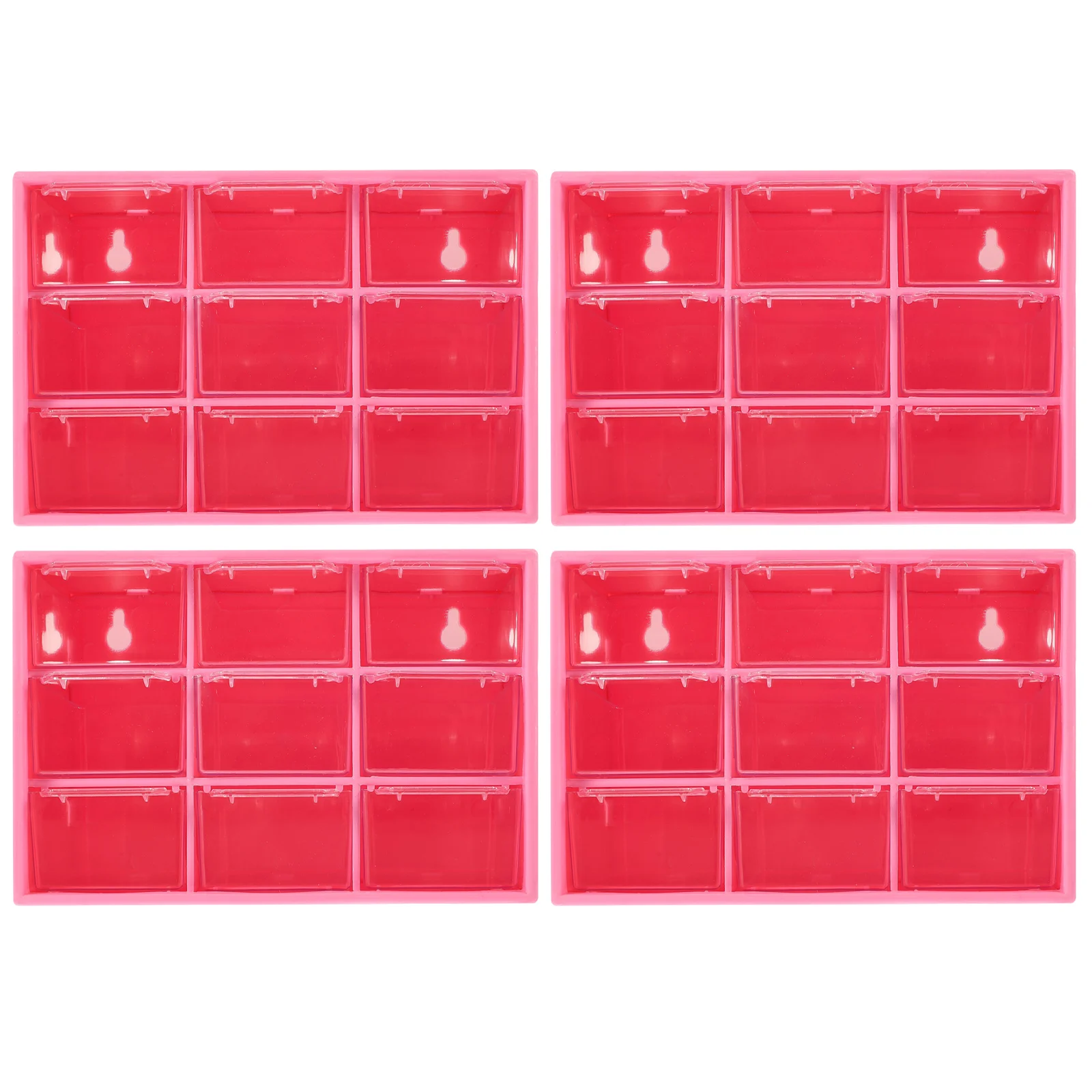 

4pcs Mini Drawer ganizer Box Bead Storage Jewelry Container Transparent Display Case Compact Size Tabletop Holder