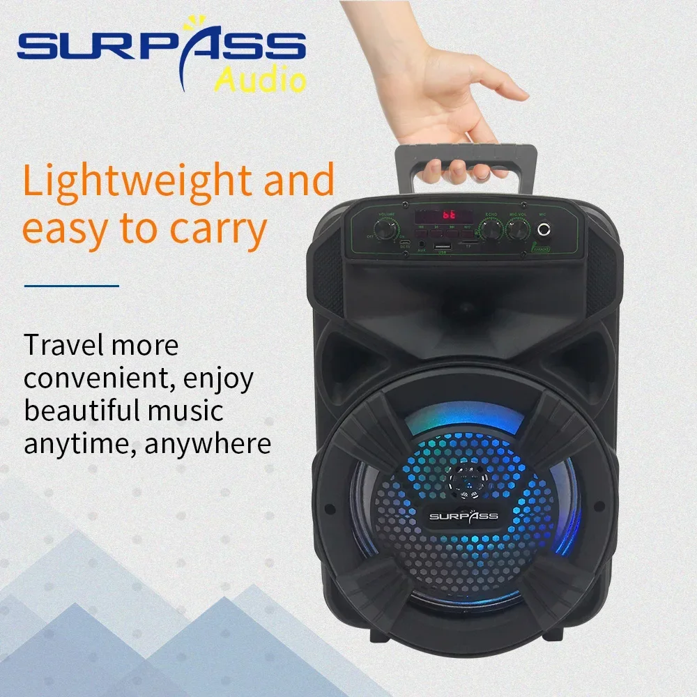 Bluetooth Speaker Wireless Outdoor Trolley Subwoofer Portable Speakers Party SoundBox Music Surround Support Mic FM Radio TF USB