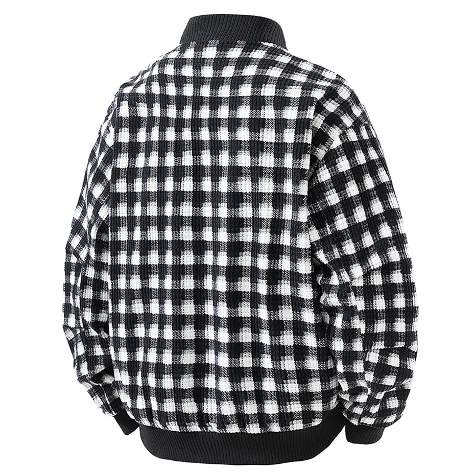 Vintage Plaid Jackets Men Baseball Jacket Plus Size 8XL Cargo Jackets Male Fspring Autumn Ashion Casual Outerwear Big Size