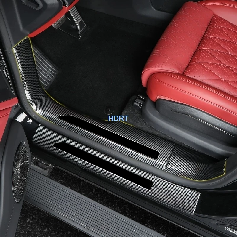 For Geely Zeekr 8X 2026 + Car Styling Door Sill Threshold Scuff Welcome Pedal Rear Trunk Guard Cover Tail Boot Plate B C Pillar