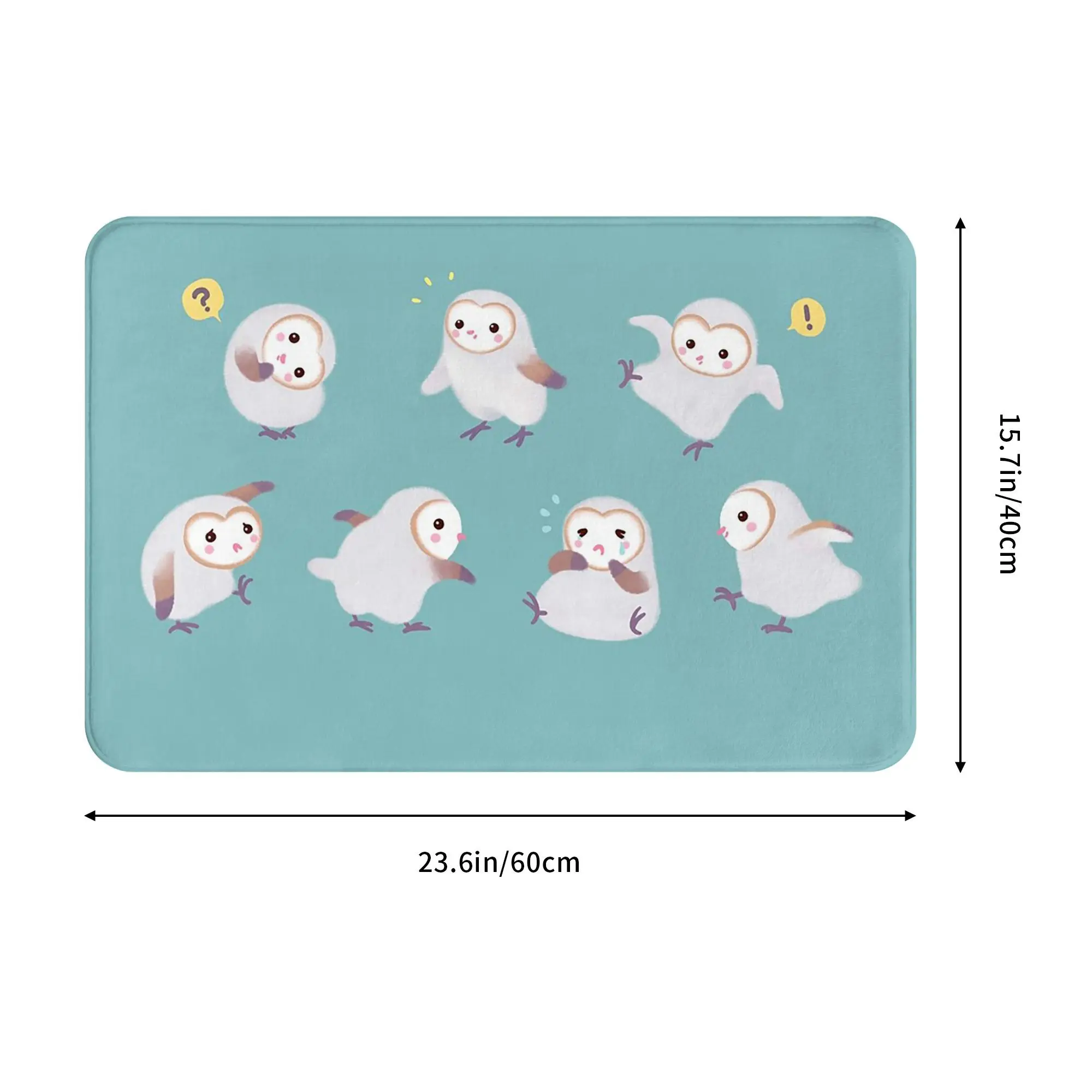 Baby barn owls Non-slip Doormat Floor Mat Absorbent Mat Carpet Rug for Kitchen Entrance Home Bathroom Footpad Mats