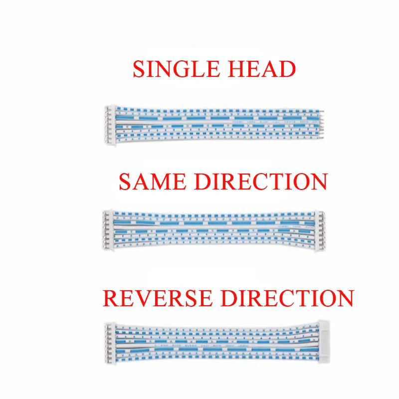 10pcs/lot PH2.0 blue and white ribbon cable/single head/double head in the same direction/reverse 2P3P4P-12P 10cm20cm 30cm40cm