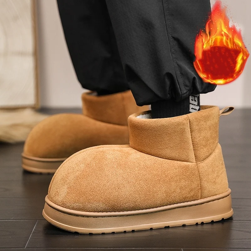 Popular Men's Big-Toe Snow Boots with Plush Lining and Warm Cotton Shoes image 4
