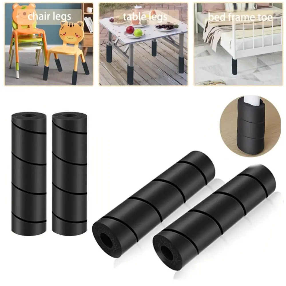 6inch Furniture Toe Protector Threaded Design Adjustable Bed Frame Leg Covers Anti-collision Flexible Bed Leg Protectors