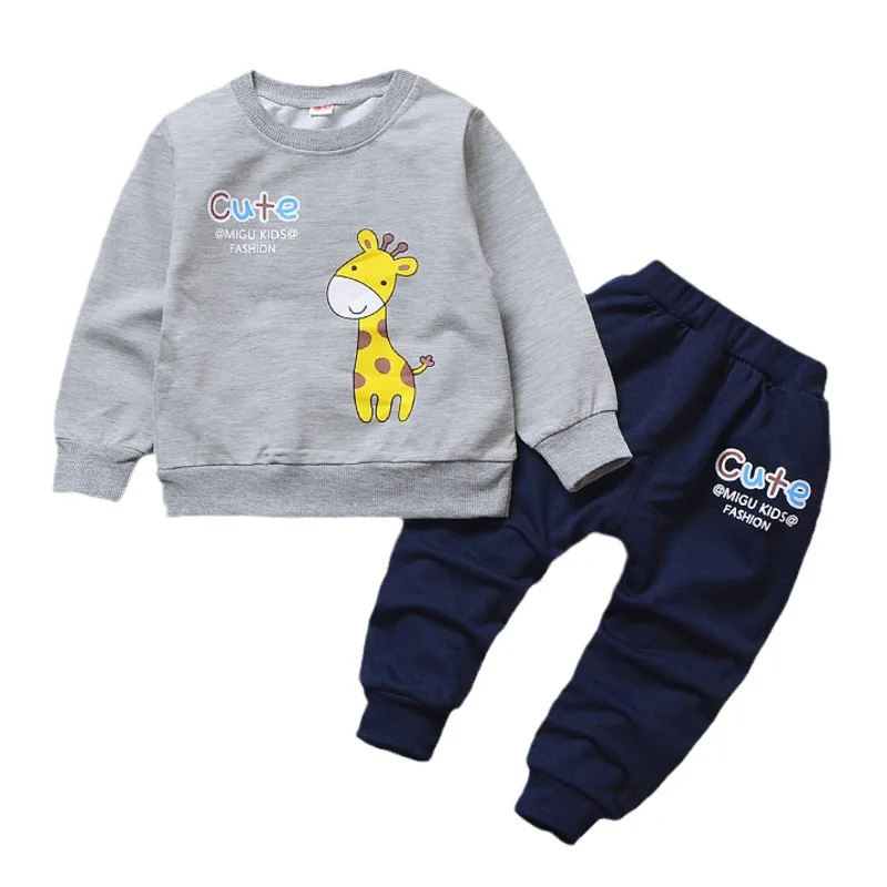 

New Spring Autumn Children Girls Clothes Baby Boys Cartoon T-Shirt Pants 2Pcs/Sets Toddler Casual Cotton Costume Kids Tracksuits