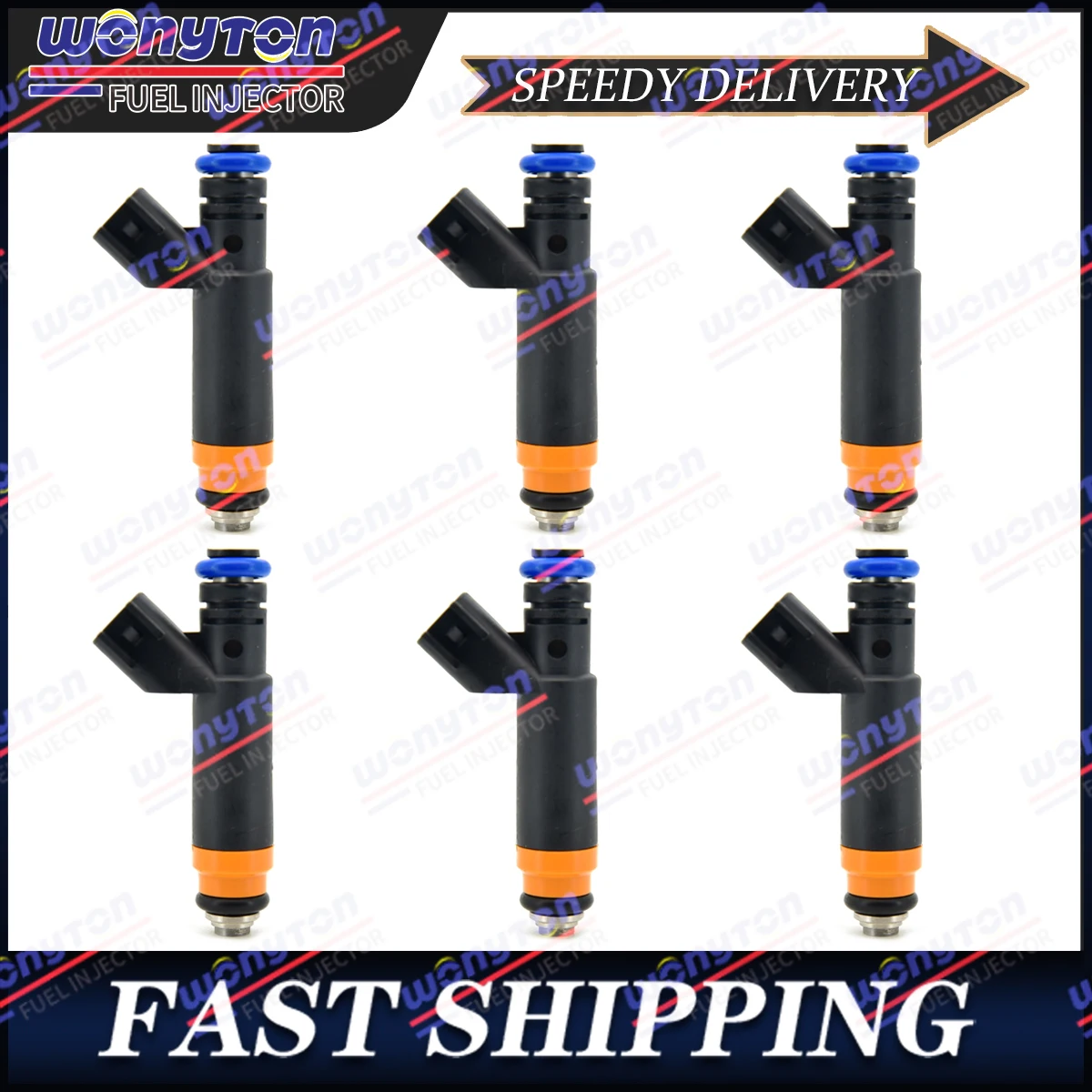 

6PCS New Fuel Injectors YR3E-A6A for 2000-2004 Ford E-150 E-250 F-150 4.2L V6