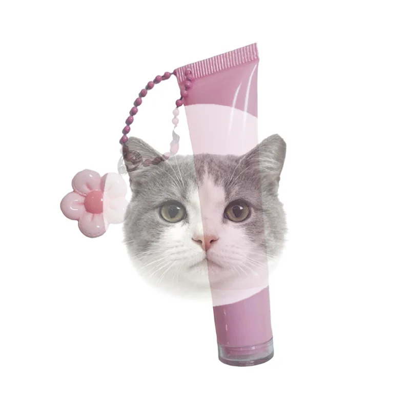 15ml Empty Lipstick Tube With Keychain Pendant Squeeze Sub-Bottling Refillable Liquid Container Bottle Lipgloss Sample Bottle
