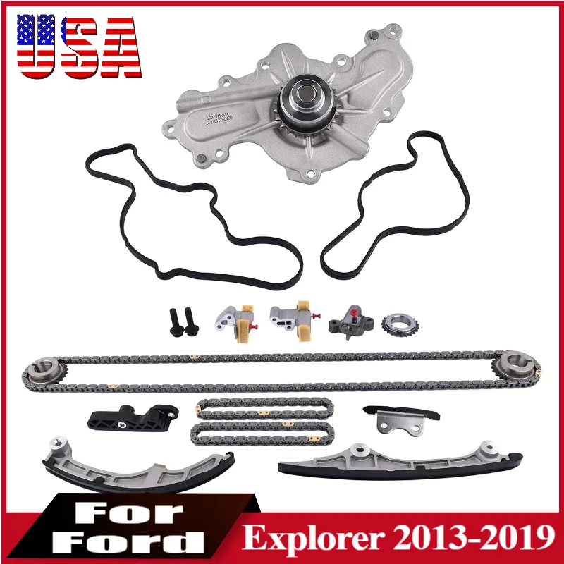 

Timing Chain Kit GMB Water Pump Replacement For Ford Explorer Flex Taurus 3.5L 2013-2019 7T4Z6268CA 7T4Z6K254AA 7T4Z6K254BA