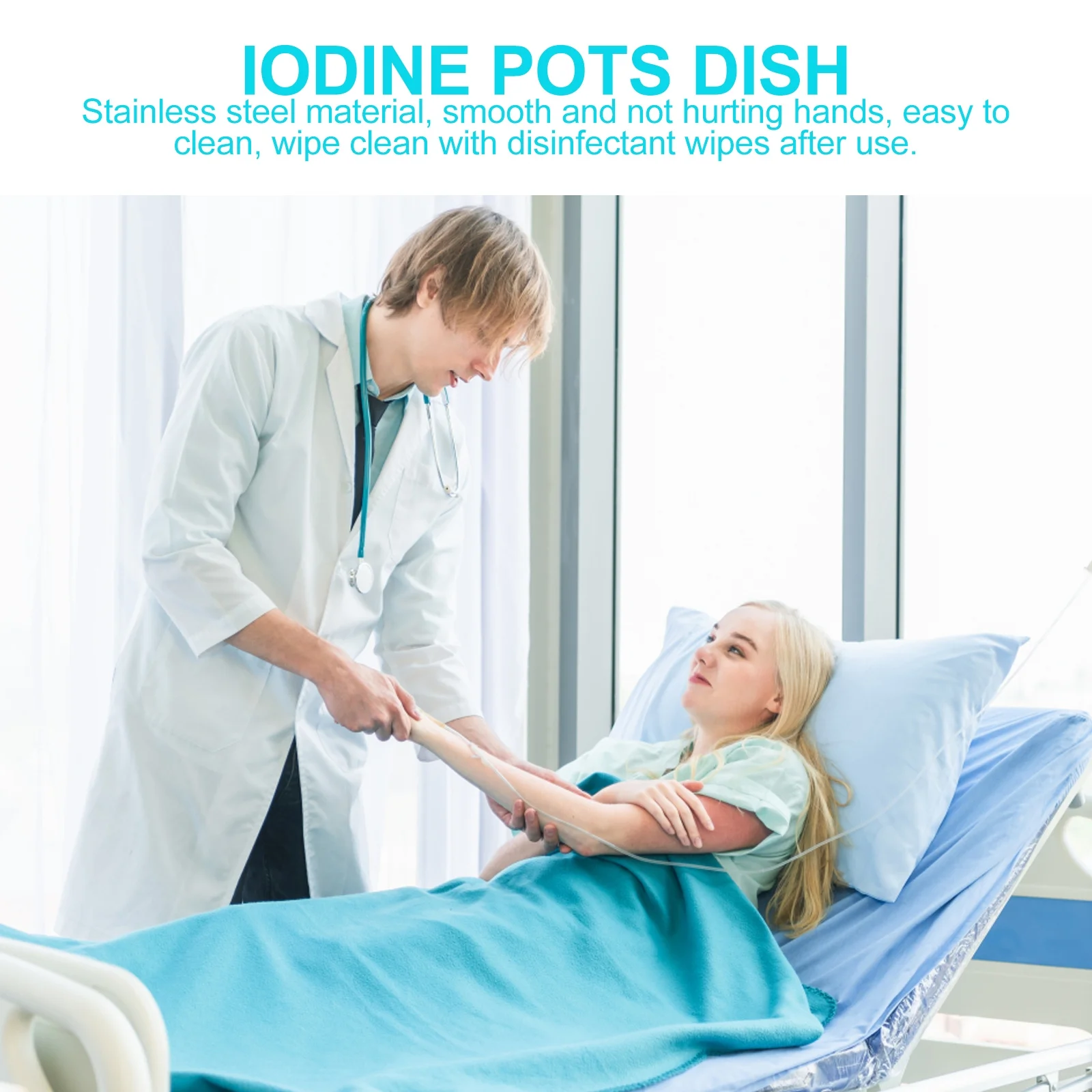 

2pcs Stainless Steel Dressing Bowl 304 Material 12cm Non Iodine Waterproof Durable Hospital Tool Surgical Bowls Sponge Bowl